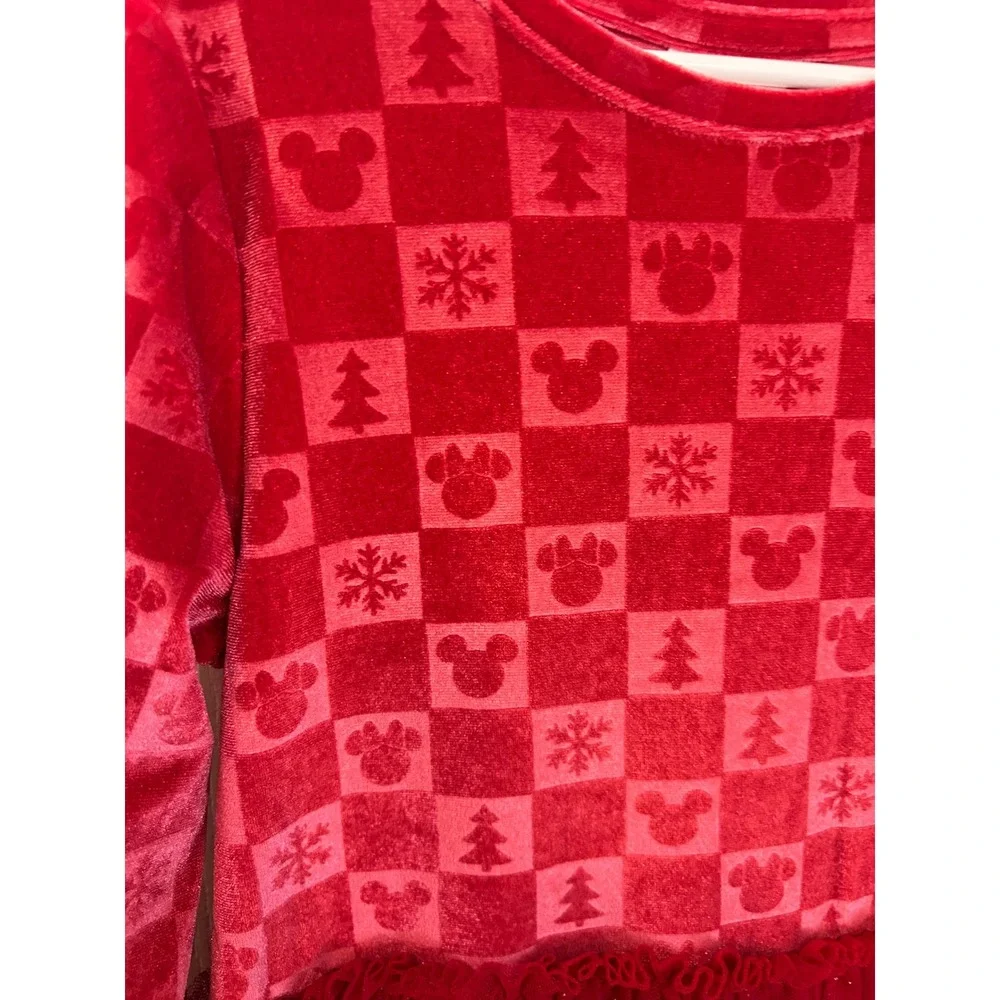 Disney Jumping Beans Dress Red Velvet Tulle Mickey Mouse Holiday Christmas 8
